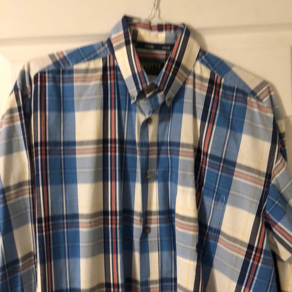 Wrangler button down shirt.